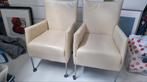 Leolux Segment Leren Stoelen - Crème/Beige, Ophalen, Gebruikt, Twee, Overige kleuren