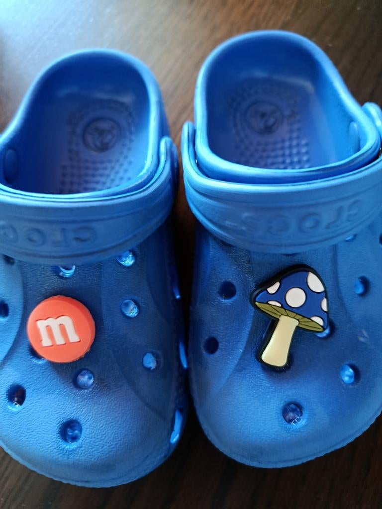 Crocs blauwe kinderschoenen maat 6/7 (22/23), Gebruikt, Crocs, Jongen of Meisje, Schoenen