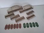 Pakket 3 Marklin H0 pakket brugdelen en pijlers 18 delig, Wisselstroom, Gebruikt, Brug, Tunnel of Gebouw, Ophalen of Verzenden