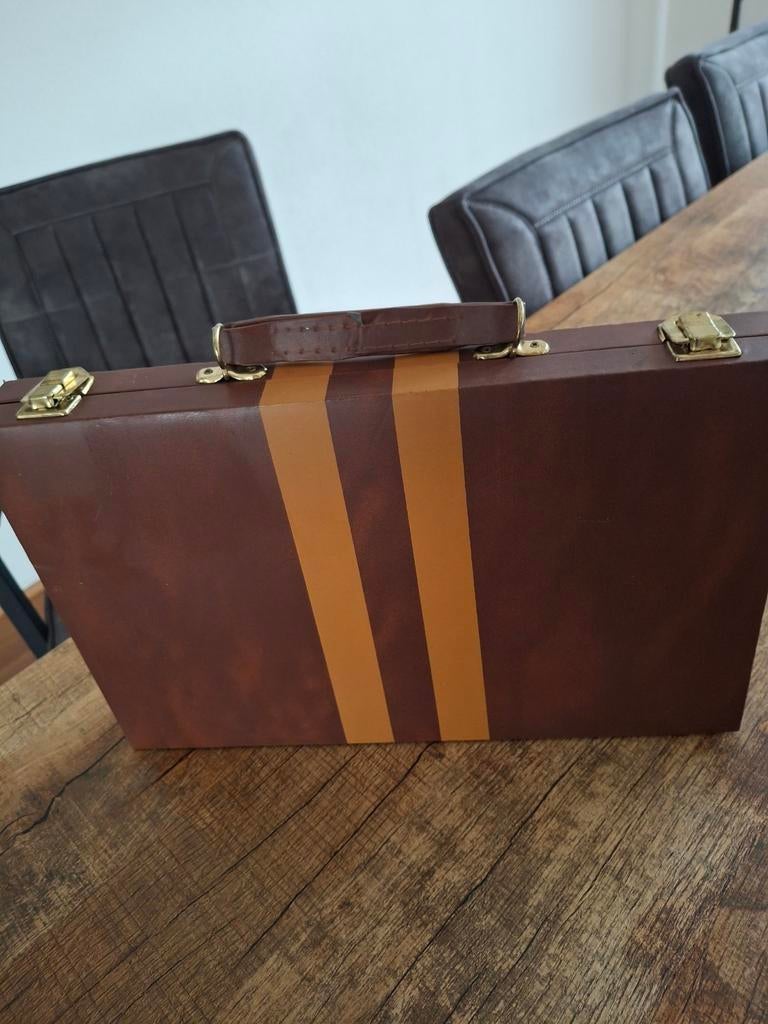 Backgammon in koffer, Ophalen of Verzenden