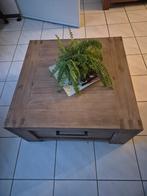 Mooie vierkante salontafel met 2 lades, Ophalen, Gebruikt, 50 tot 100 cm, Vierkant