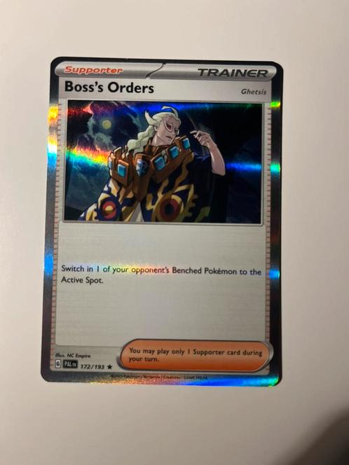Pokemon Boss’s Orders 172/193 PAL holo, Hobby en Vrije tijd, Verzamelkaartspellen | Yu-gi-Oh!, Zo goed als nieuw, Losse kaart
