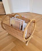 Vintage design Aubock bauhaus bamboe rotan lectuurbak mand, Huis en Inrichting, Ophalen of Verzenden, Gebruikt