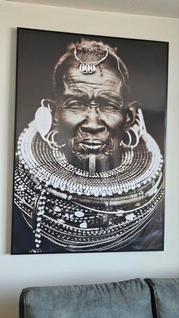 Gaaf uniek schilderij Afrikaanse man beschikbaar voor biedingen