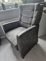 Bruine comfortabel stoel fauteuil op wielen bureaustoel, Huis en Inrichting, Stoelen, Ophalen, Gebruikt, Bruin, Stof