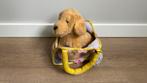 Hondje in velours tasje, Kinderen en Baby's, Speelgoed | Knuffels en Pluche, Ophalen of Verzenden, Zo goed als nieuw, Hond