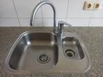 Inbouw spoelbak met mengkraan, Huis en Inrichting, Keuken | Keukenelementen, Ophalen, Zo goed als nieuw
