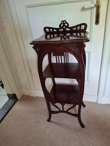 Jugendstil mahonie/noten bijzettafel / muziekrek beschikbaar voor biedingen