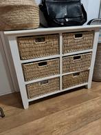 leuke kastje 6 rieten mandjes, Huis en Inrichting, Kasten | Ladekasten, Zo goed als nieuw, Minder dan 100 cm, 25 tot 50 cm, 50 tot 100 cm