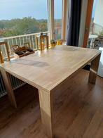 Massief eikenhouten eettafel 160100 cm gratis af te halen, Huis en Inrichting, Tafels | Eettafels, Ophalen, Gebruikt, Eikenhout