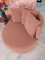 Ronde design fauteuil / lounge chair in terra bouclé, Huis en Inrichting, Banken | Sofa's en Chaises Longues, Ophalen, Eenpersoons