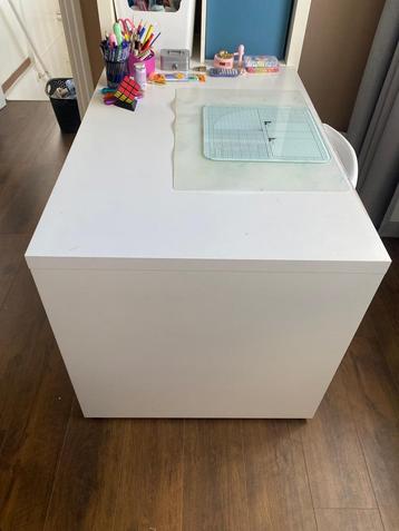 IKEA Bureau Kallax/Lagkapten - Wit - Goede Staat beschikbaar voor biedingen