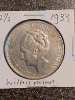 Rijksdaalder wilhelmina, 1933., Postzegels en Munten, Munten | Nederland, Ophalen of Verzenden, Koningin Wilhelmina, 2½ gulden