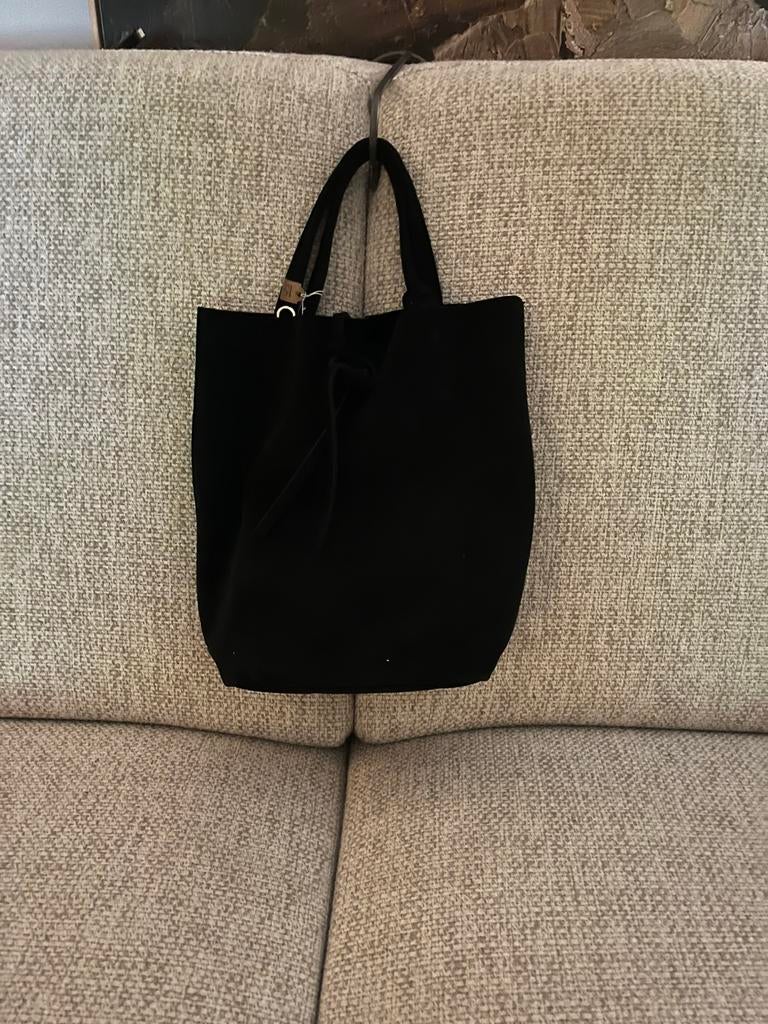 Shopper mini suede zwart, Ophalen of Verzenden, Nieuw, Zwart, Shopper