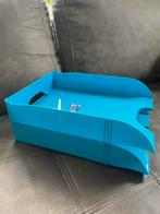 2 aqua blauwe brievenbakjes bureaubakjes, Ophalen of Verzenden, Zo goed als nieuw