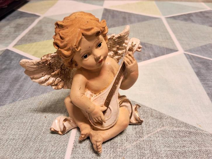 Vintage Simonetti Engel met Luit - Jaren 80, Tuin en Terras, Tuinbeelden, Ophalen of Verzenden