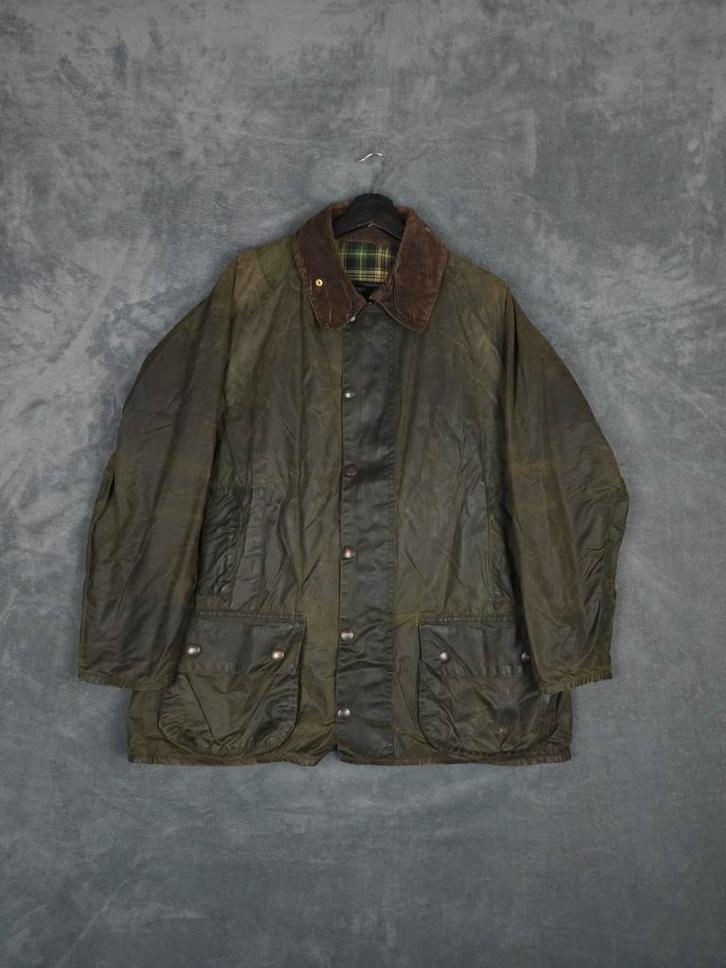 Barbour Beaufort Wax Jas C44 112CM Groen, Kleding | Heren, Jassen | Winter, Gedragen, Maat 52/54 (L), Groen, Ophalen of Verzenden