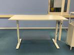 Sta zit bureau handmatig wit, Huis en Inrichting, Bureaus, Ophalen, In hoogte verstelbaar, Zo goed als nieuw, Stabureau