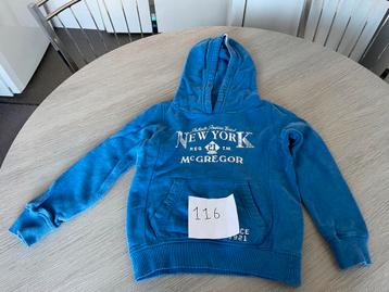 Hoodie trui sweater maat 116 mcgregor blauw  beschikbaar voor biedingen