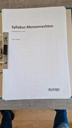 Syllabus Mensenrechten Yves Haeck, Boeken, Studieboeken en Cursussen, Ophalen of Verzenden, Beta, Zo goed als nieuw
