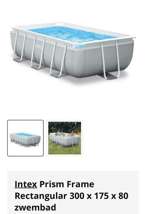Zwembad intex prism frame 300x175x80 met accessoires, Tuin en Terras, Zwembaden, Gebruikt, Opzetzwembad, 80 tot 120 cm, 200 tot 400 cm