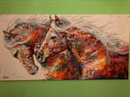 Canvas graffiti paarden schilderij opgespannen, Antiek en Kunst, Kunst | Schilderijen | Abstract, Ophalen
