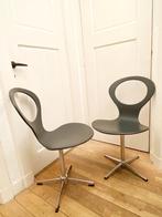 Twee vintage jaren 60/70  grijze plywood Benze stoelen, Ophalen, Gebruikt, Twee, Grijs