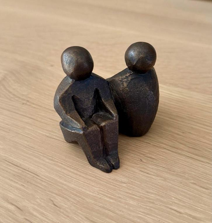 Geert Kunen - Schouder aan Schouder, Antiek en Kunst, Kunst | Beelden en Houtsnijwerken, Ophalen of Verzenden