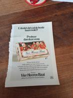 Advertentie Vier Heeren Baai pijptabak  Niemeyer 1971, Ophalen of Verzenden, Zo goed als nieuw, Sigarenbandjes