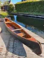 Prachtige handgemaakte houten Canadese kano, Watersport en Boten, Kano's, Canadese kano of Open kano, Ophalen of Verzenden, Zo goed als nieuw