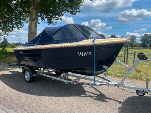 Clever 465 sloep ( zeer netjes ), Watersport en Boten, Sloepen, Zo goed als nieuw, 10 tot 30 pk, 3 tot 6 meter, Buitenboordmotor