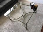 Vintage Glazen Salontafel vierkant, Huis en Inrichting, Tafels | Salontafels, Ophalen, 50 tot 100 cm, Vierkant, Zo goed als nieuw
