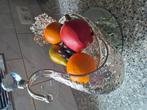 Sierfruitschaal met fruit spiegel onderzetter, Huis en Inrichting, Ophalen of Verzenden, Zo goed als nieuw