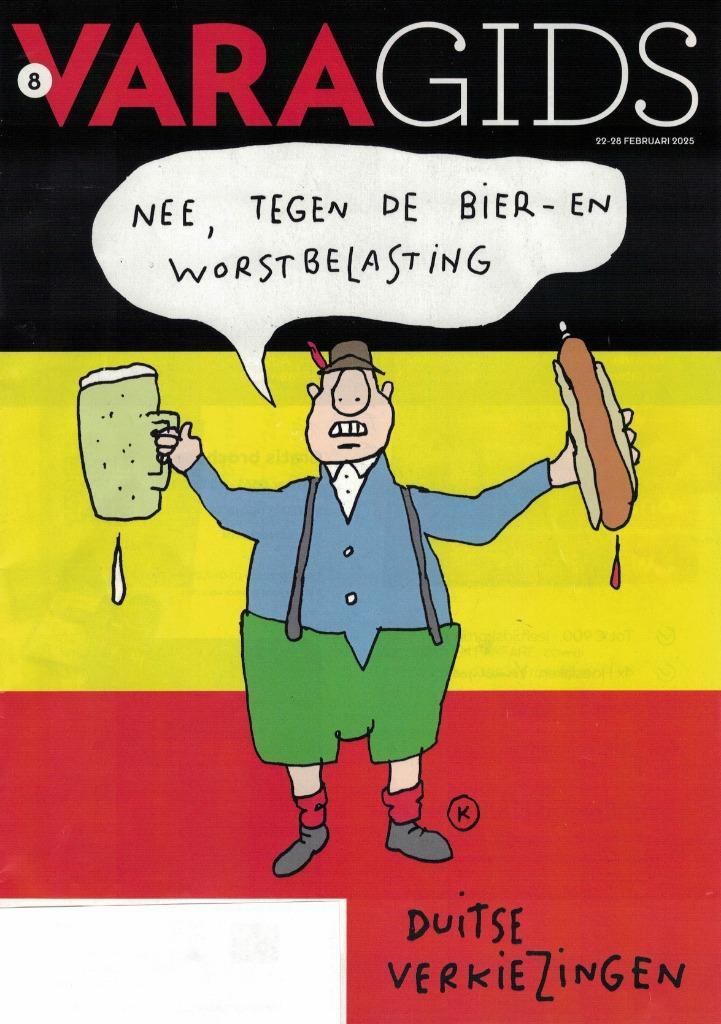 Kamagurka in "VARA Gids" - 22 t/m 28 februari 2025., Boeken, Tijdschriften en Kranten, Zo goed als nieuw, Muziek, Film of Tv, Ophalen of Verzenden