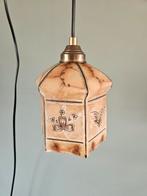 Kleine hanglamp van glas, Art Deco, diverse afbeeldingen, Ophalen of Verzenden, Gebruikt, Glas, Minder dan 50 cm