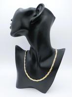 Stijlvol zilveren bi-color collier, platte schakel, Info@zilverwebsite.nl, Verzenden, Zo goed als nieuw, Zilverwebsite.nl
