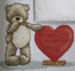 Borduurpatroon  Beer met Love Hart  nr 5995, Hobby en Vrije tijd, Verzenden, Nieuw, Handborduren, Patroon