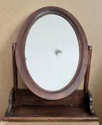 Ikea houten kantel spiegel type leksvik in ovale vorm, Minder dan 50 cm, Gebruikt, Ophalen of Verzenden, Minder dan 100 cm