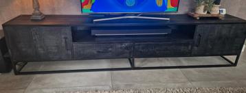 Zwart TV Meubel met Houten Look