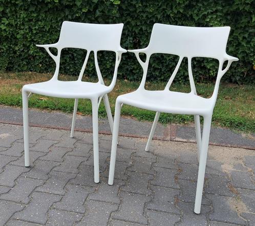 2 AI stoelen Kartell, ontwerp Philippe Starck, Huis en Inrichting, Stoelen, Zo goed als nieuw, Twee, Kunststof, Wit, Ophalen