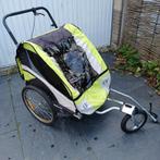 Gele kinderfietskar voor 2 personen van Fast Riderer, Fietsen en Brommers, Fietsaccessoires | Aanhangers en Karren, Gebruikt, Opvouwbaar