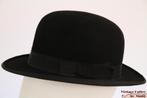 mooie Vintage Bolhoed Valentin Nagl zwart hardtop 55,5 = S, Zwart, Ophalen of Verzenden, Accessoires, Gedragen