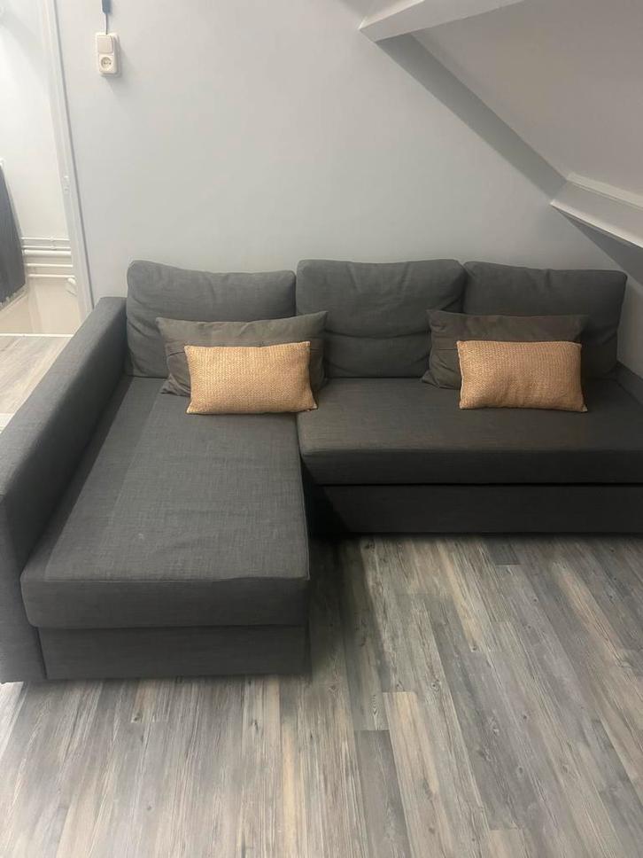 IKEA Friheten Hoek/Slaapbank Grijs, Huis en Inrichting, Banken | Sofa's en Chaises Longues, Zo goed als nieuw, Driepersoons, 200 tot 250 cm