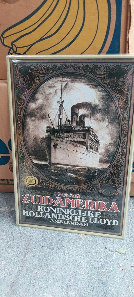 Zuid-Amerika Koninklijke Hollandsche Lloyd, Verzamelen, Merken en Reclamevoorwerpen, Reclamebord, Ophalen of Verzenden
