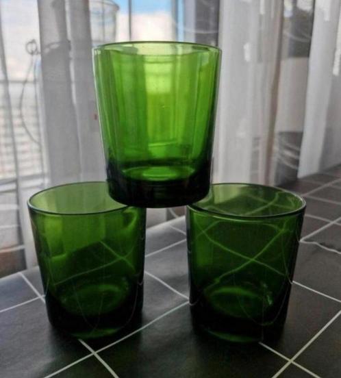 Drie Zware Waterglazen France, Verzamelen, Glas en Borrelglaasjes, Zo goed als nieuw, Ophalen of Verzenden