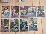 9 kaarten Klederdracht Zeeland, kinderkaarten jaren 30, Verzamelen, Gelopen, Klederdracht, Ophalen of Verzenden, 1920 tot 1940