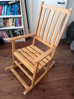Houten gelakte schommelstoel, Huis en Inrichting, Stoelen, Ophalen, Zo goed als nieuw, Eén