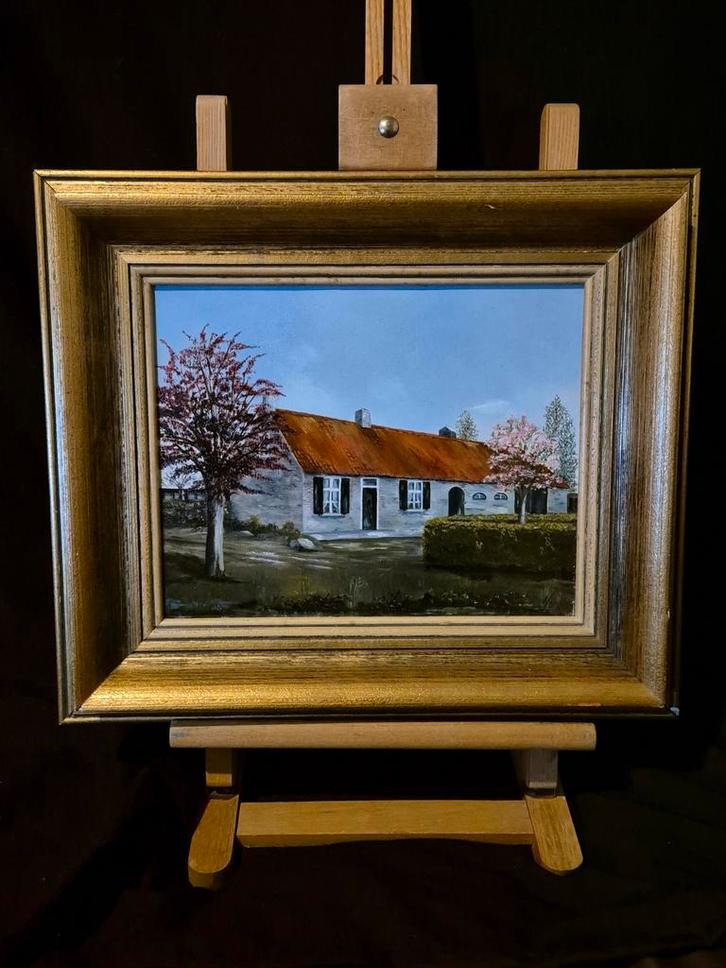 Boerenlandschap, Antiek en Kunst, Kunst | Schilderijen | Klassiek, Ophalen of Verzenden