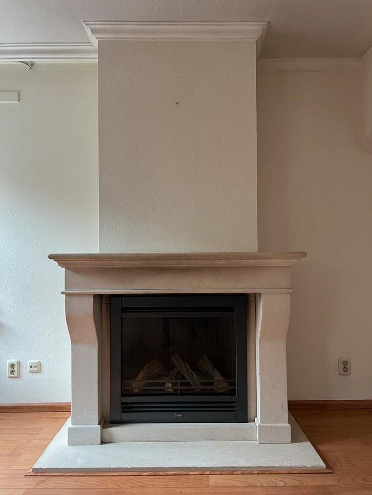 Faber gaskachel met stenen schouw - Gratis!, Huis en Inrichting, Haarden, Gebruikt, Gashaard, Ophalen