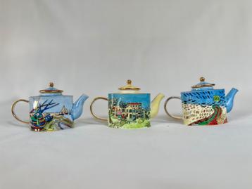 3 miniatuur theepotten met Vincent van Gogh schilderijen beschikbaar voor biedingen